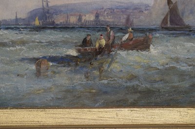 Lot 393 - Attributed to Charles Thornely (British, fl. 1858-1898) - Oil on canvas - Shipping scene