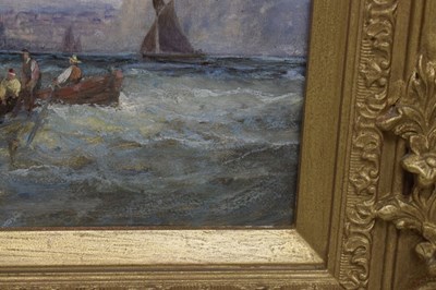 Lot 393 - Attributed to Charles Thornely (British, fl. 1858-1898) - Oil on canvas - Shipping scene