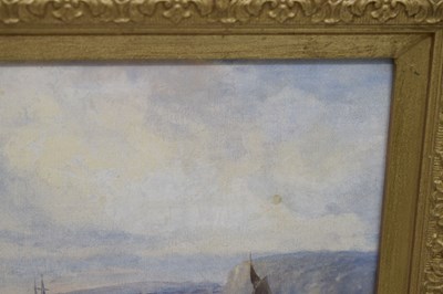Lot 393 - Attributed to Charles Thornely (British, fl. 1858-1898) - Oil on canvas - Shipping scene