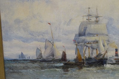 Lot 393 - Attributed to Charles Thornely (British, fl. 1858-1898) - Oil on canvas - Shipping scene
