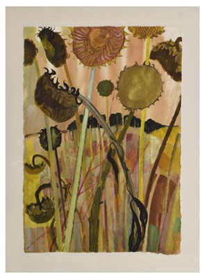 Lot 425 - Michael Chase (British, 1915-2001) - Watercolour - Sunflowers