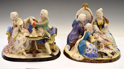 Lot 253 - Pair of Continental figural groups