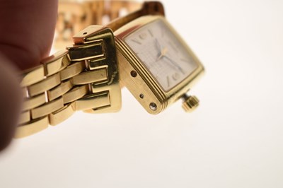 Lot 114 - Jaeger-LeCoultre - Reverso Gran' Sport 18ct gold bracelet watch, ref. 290.110.602