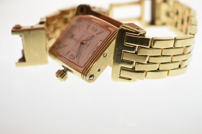 Lot 114 - Jaeger-LeCoultre - Reverso Gran' Sport 18ct gold bracelet watch, ref. 290.110.602