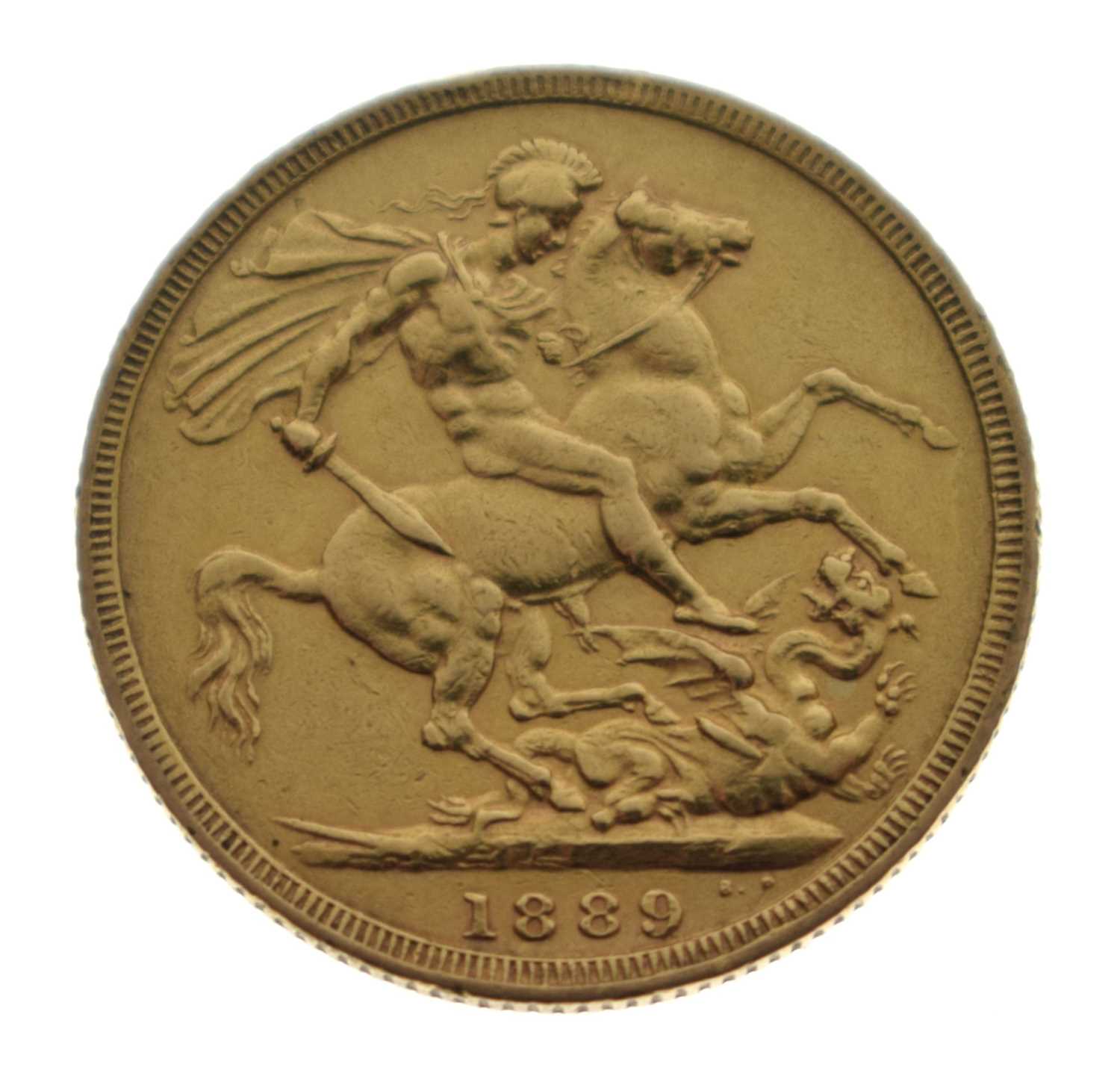 Lot 194 - Queen Victoria gold sovereign, 1889