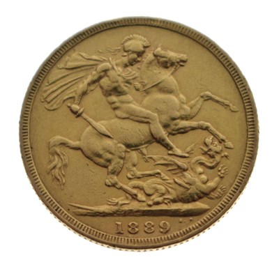 Lot 194 - Queen Victoria gold sovereign, 1889