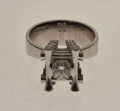 Lot 15 - Marco Oldani for John Rasmussen - Diamond 18ct white gold ring