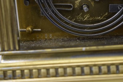 Lot 470 - Henri Marc, Paris - Late 19th century brass repeater carriage clock