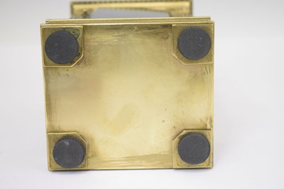 Lot 470 - Henri Marc, Paris - Late 19th century brass repeater carriage clock