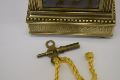 Lot 470 - Henri Marc, Paris - Late 19th century brass repeater carriage clock