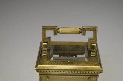 Lot 470 - Henri Marc, Paris - Late 19th century brass repeater carriage clock