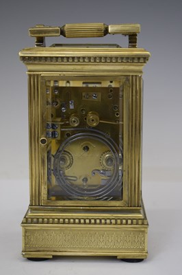 Lot 470 - Henri Marc, Paris - Late 19th century brass repeater carriage clock