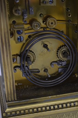 Lot 470 - Henri Marc, Paris - Late 19th century brass repeater carriage clock