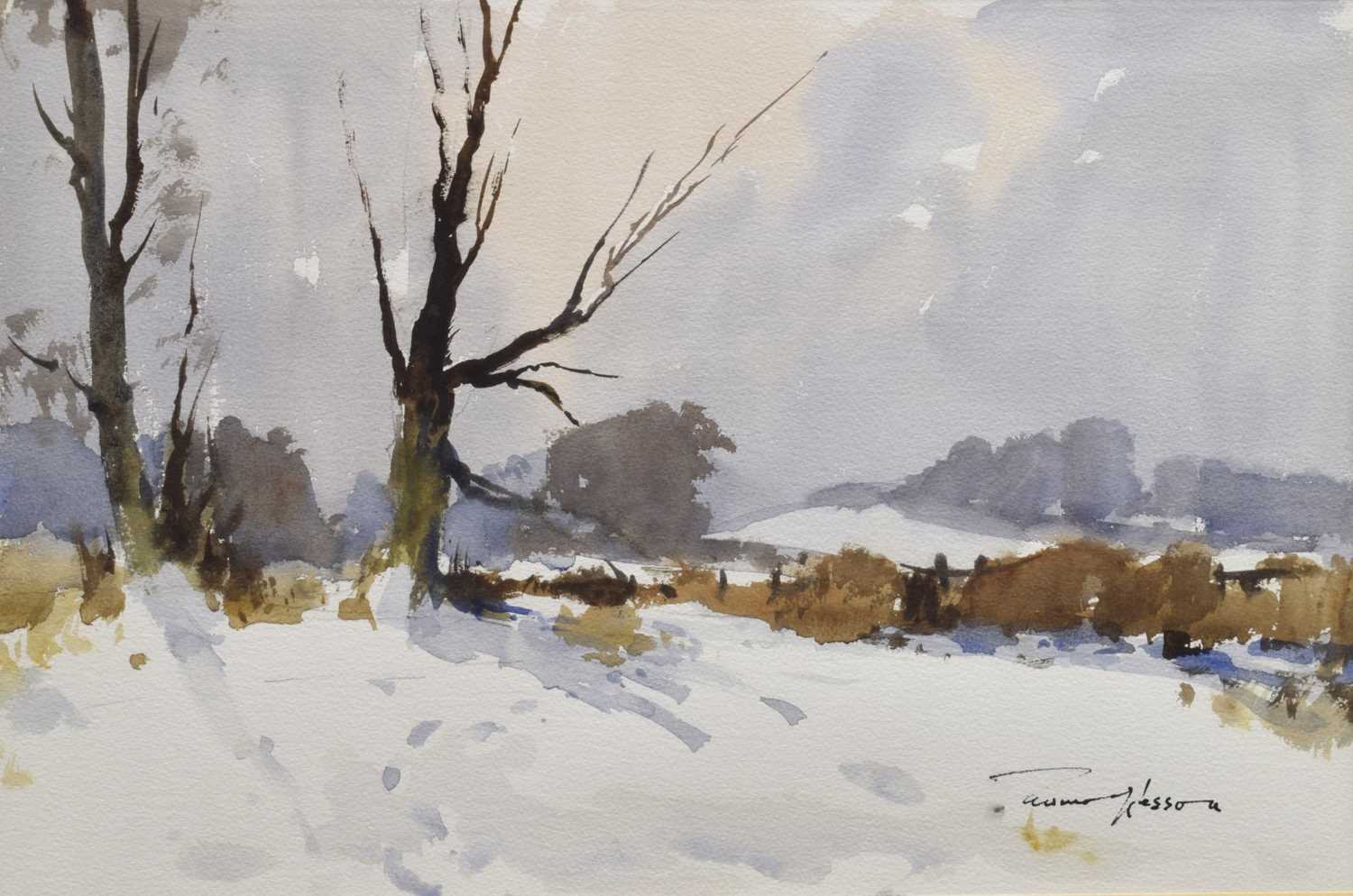 Lot 412 - Edward Wesson, RI RSMA (British, 1910-1983) - Watercolour - 'Snow'