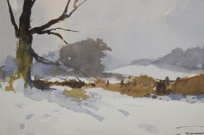 Lot 412 - Edward Wesson, RI RSMA (British, 1910-1983) - Watercolour - 'Snow'