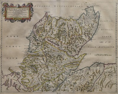 Lot 375 - Gordon / Blaeu - Mid 17th century map of Northern Scotland, Extima Scotia Septentrionalis Ora