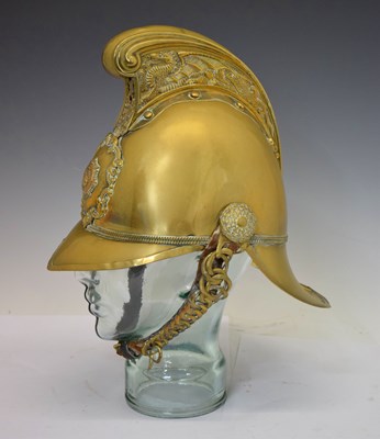 Lot 463 - Late 19th Century brass fireman's helmet