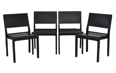 Lot 443 - Alvar Aalto (Finnish, 1898-1976) for Finmar - Four model ‘611’ stacking chairs