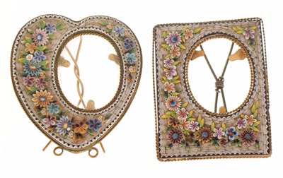 Lot 351 - Two micromosaic photograph frames