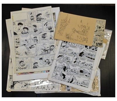 Lot 373 - Folio of comic artwork