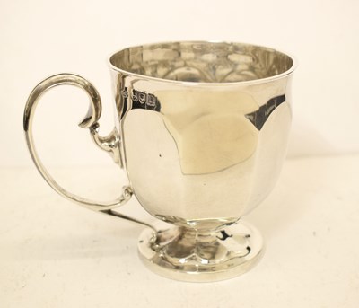 Lot 322 - George V silver christening cup