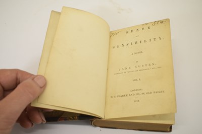Lot 370 - Jane Austen, 'Sense and Sensibility. A Novel', 1844
