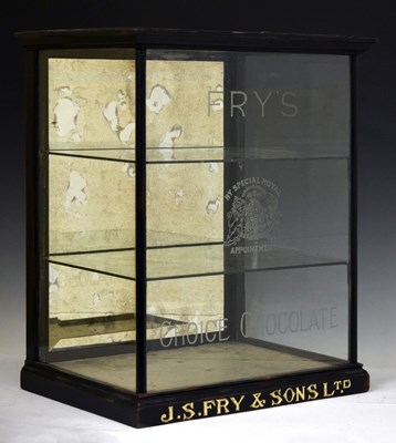 Lot 264 - Advertising – J.S. Fry & Sons Ltd ebonised and glazed counter-top shop display cabinet