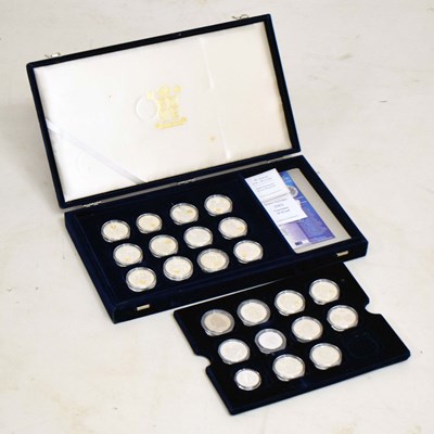 Lot 304 - Collection of silver proof coins featuring examples from the 'Golden Wedding Anniversary Silver Collection', etc