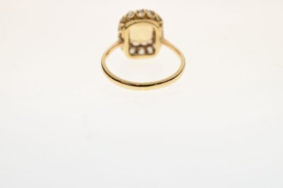 Lot 29 - Imperial yellow topaz and diamond cluster ring