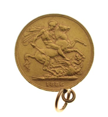 Lot 288 - Queen Victoria Melbourne Mint sovereign, 1886