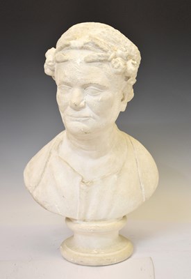 Lot 389 - Plaster bust of a figure in classical form