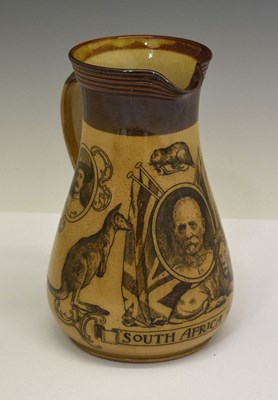 Lot 549 - Boer War Interest - Doulton Lambeth stoneware Boer War commemorative jug