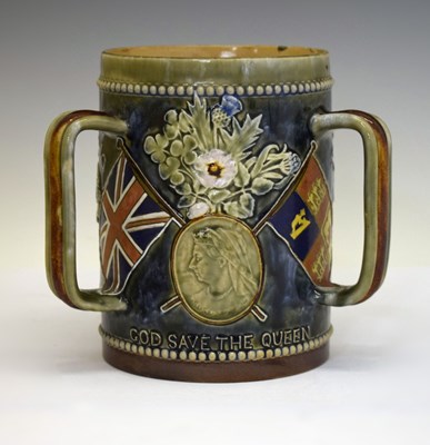 Lot 553 - Boer War Interest - Doulton Lambeth Boer War commemorative tyg