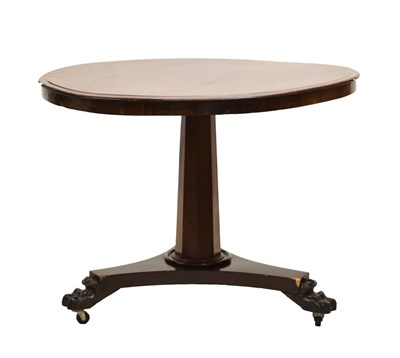 Lot 746 - Early Victorian mahogany tilt-top centre or breakfast table