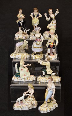 Lot 559 - Ten Royal Crown Derby figures designed by Edward Drew