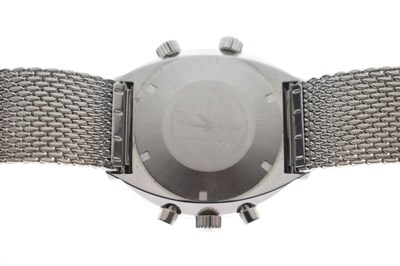 Lot 119 - Omega - Flightmaster stainless steel chronograph bracelet watch, ref. 145.036