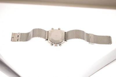 Lot 119 - Omega - Flightmaster stainless steel chronograph bracelet watch, ref. 145.036