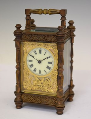 Lot 754 - Late 19th century carriage clock