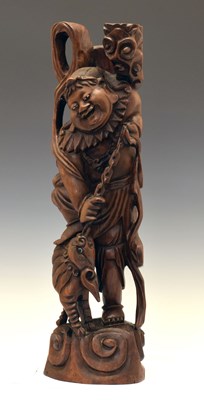 Lot 367 - Chinese carved hardwood sculpture