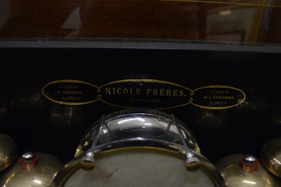 Lot 238 - Nicole Frères, Genève - Late 19th century 'bells and drum in sight' musical box playing sixteen airs