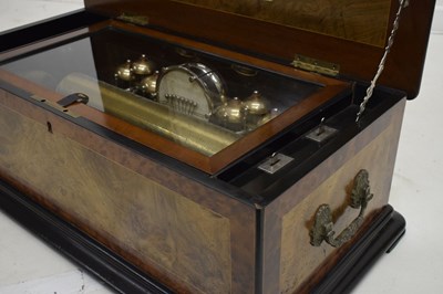 Lot 238 - Nicole Frères, Genève - Late 19th century 'bells and drum in sight' musical box playing sixteen airs