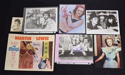 Lot 417 - Group of autographs, to include Dean Martin, Peter Sellers, Jerry Lewis, etc
