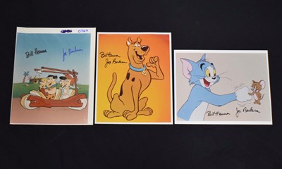 Lot 419 - Three autographed Bill Hanna and Joe Barbera photographs