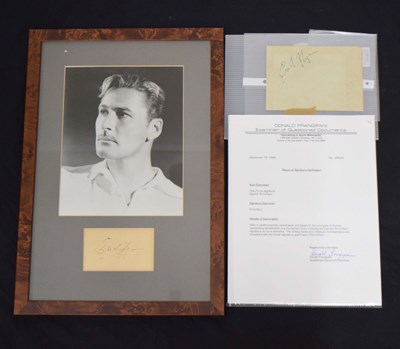 Lot 416 - Autographs - Two Errol Flynn autographs