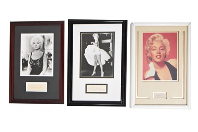 Lot 442 - Three Marilyn Monroe photographs with signatures