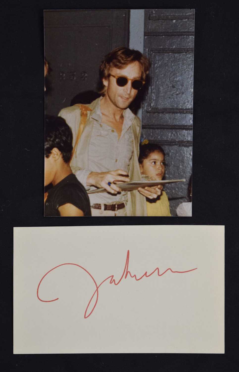 Lot 273 - John Lennon - Beatles (1940-1980) autograph on paper signed in red ink