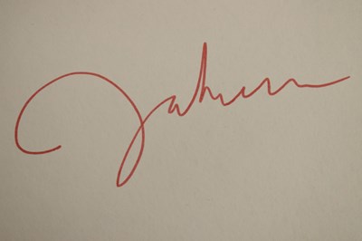 Lot 273 - John Lennon - Beatles (1940-1980) autograph on paper signed in red ink