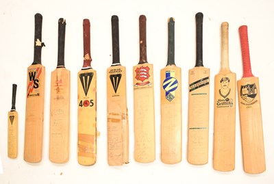 Lot 436 - County Cricket Interest - Collection of autographed cricket bats