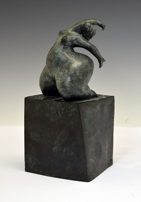 Lot 439 - Joanna Mallin-Davies (b. 1965) - Artist proof verdigris bronze sculpture