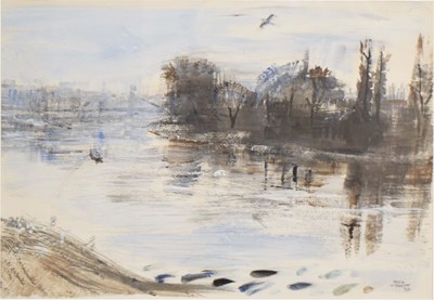 Lot 647 - Hugh Cronyn (Canadian, 1906-95) - Mixed media - Reflections